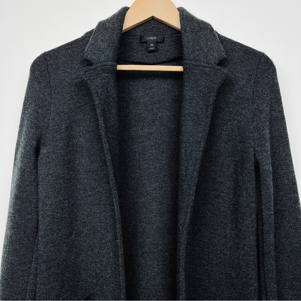 J. Crew Open-front Sweater Blazer Grey Dark
Gray Wool Cardigan Women's XXS - Picture 5 of 11